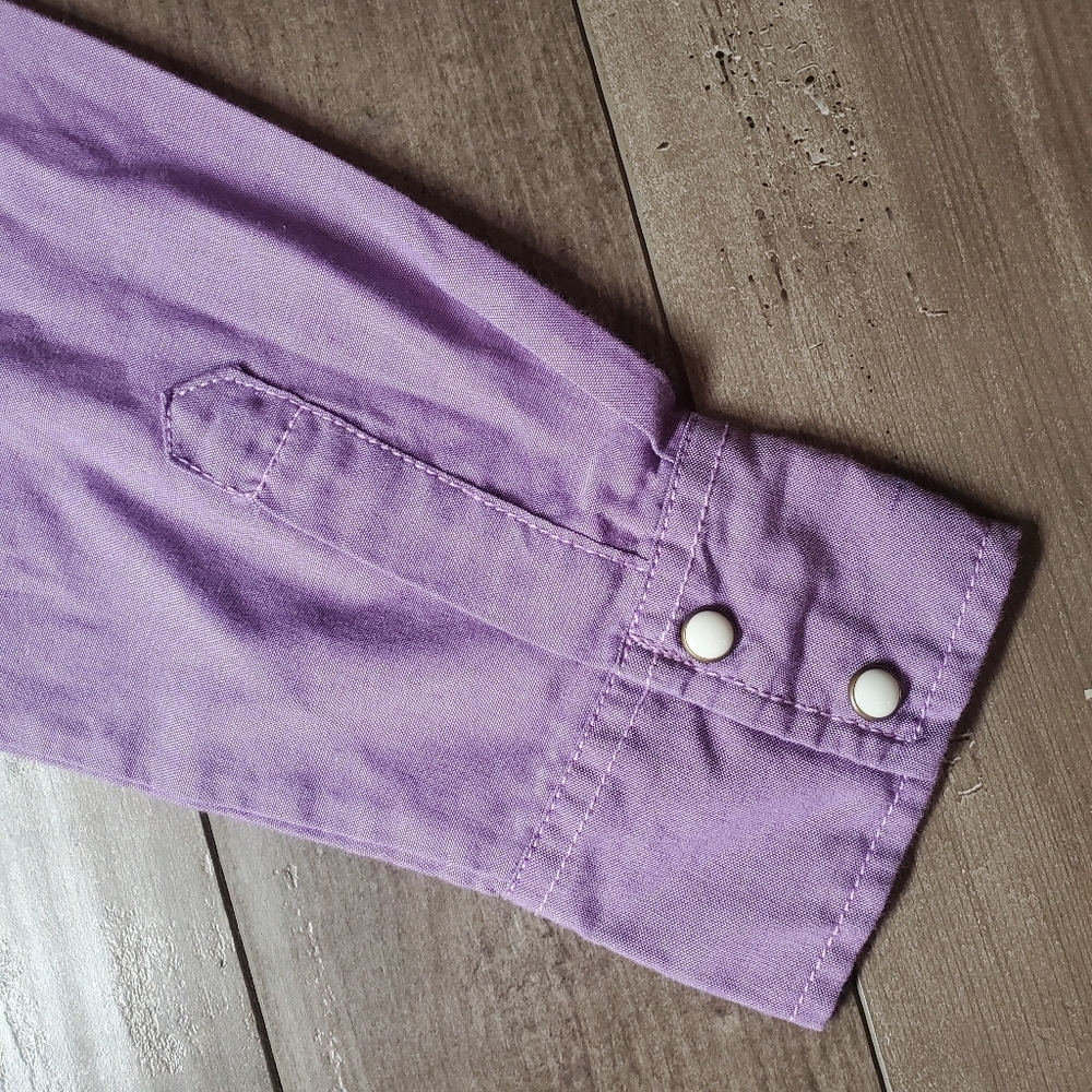 C.E.‎ Schmidt Workwear Purple Snap Button Collare… - image 3